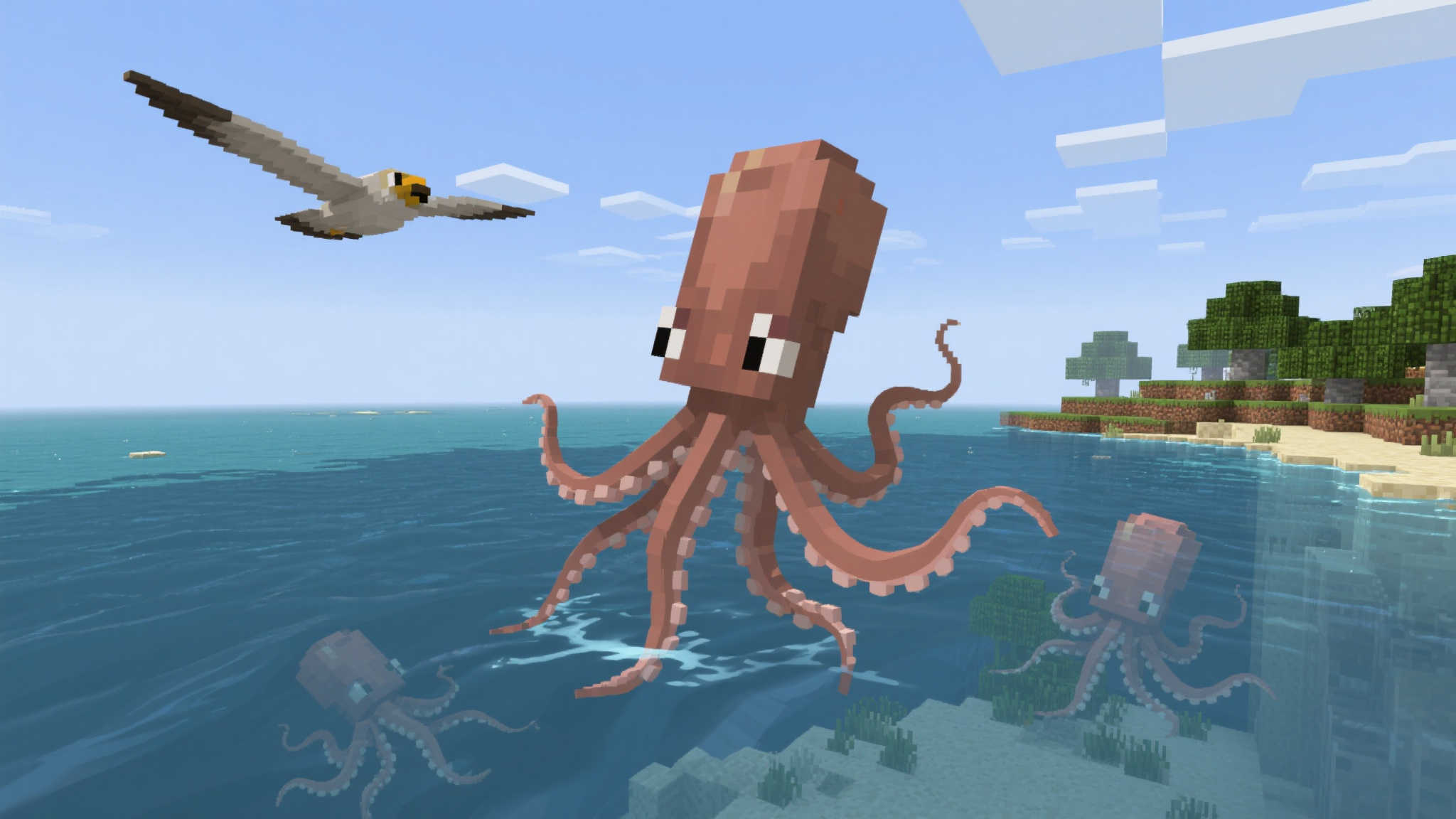 《我的世界》惊奇BUG揭秘：「飞天鱿鱼」背后的成因大公开！